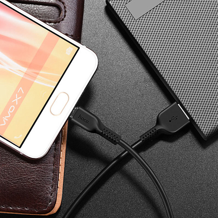 USB Кабель Micro, HOCO, X13, черный