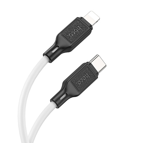 Кабель Lightning to Type-C (PD), HOCO, X90, 1м, силиконовый, белый