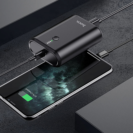 Универсальный Доп. Аккумулятор 10000mAh, Q3, HOCO, 1 PD 20W, черный