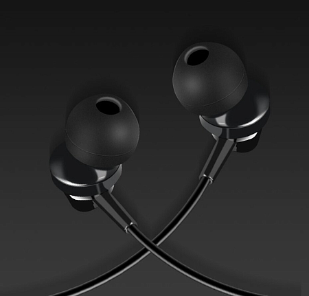 Проводные наушники M14 Universal Earphone, вакуумные с микрофоном, HOCO, черные