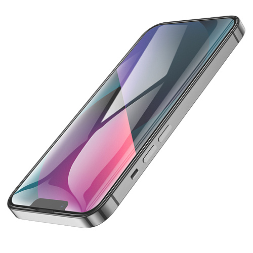 Защитное стекло на iPhone 13 Pro Max (6.7)/14 Plus, G7, HOCO, Full screen HD tempered glass, черное