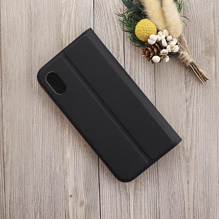 Чехол-книжка для iPhone X/XS, X-CASE, боковой, черный