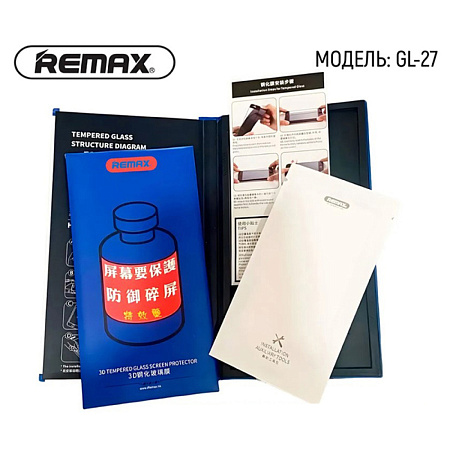 Защитное стекло на iPhone 15/16, REMAX, GL-27, черное