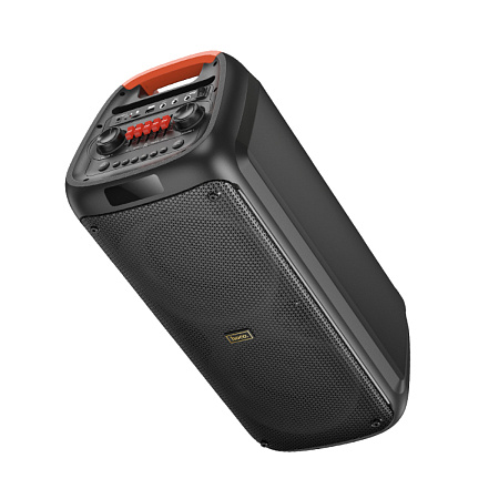Колонка HA7, +2 беспроводных микрофона, Leader wireless dual-mic outdoor BT speaker, HOCO, черная