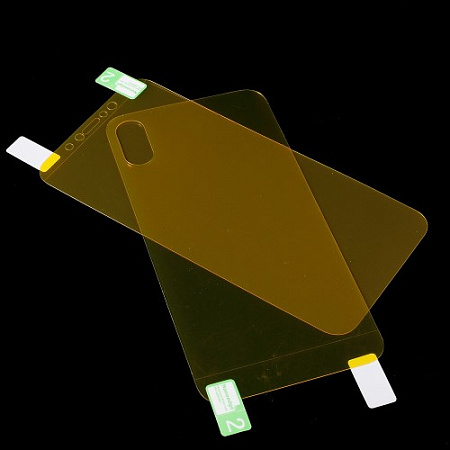 Защитная пленка на iPhone X/XS, 2 в 1, силиконовая