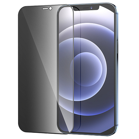 Защитное стекло на iPhone 12 Mini (5.4), Privacy, черное, X-CASE