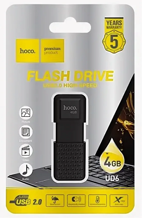 USB Flash Drive 4GB (UD6) Cкорость записи 6-10MB/S, Cкорость чтения 10-30MB/S