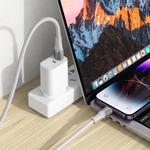 Кабель Lightning to Type-C (PD), HOCO, X106, 3м, белый