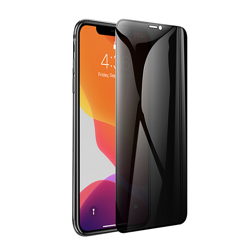 Защитное стекло на iPhone XR/11 (A777 Plus), HOCO, антишпионское, черное
