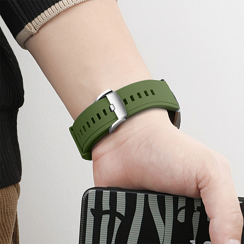 Ремешок на руку универсальный для умных часов 22мм, HOCO, WH17, силиконовый, черный