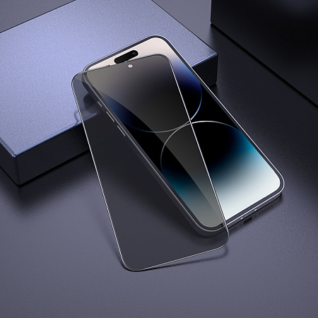 Защитное стекло на iPhone 13 (6.1)/13 Pro/14/16e, G11, HOCO, Full screen HD privacy protection tempered glass, черное