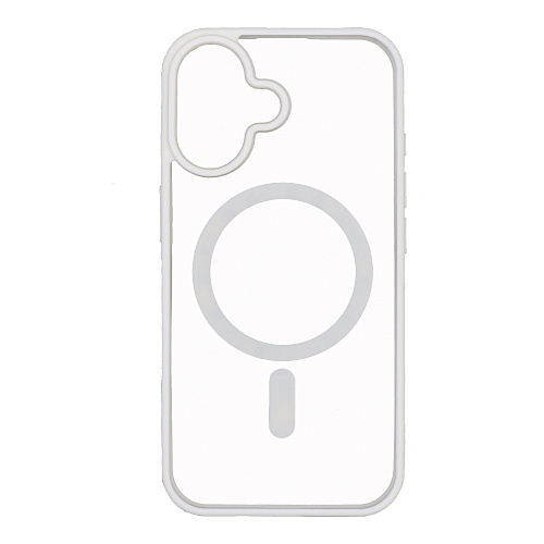 Чехол силиконовый для iPhone 16 Plus, Магнитный (MagSafe), X-CASE, белый