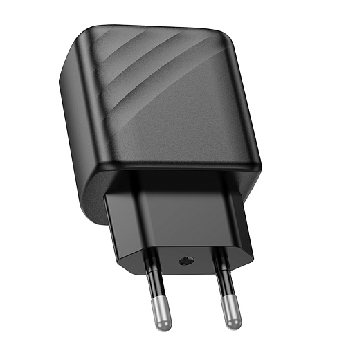 Сетевое зарядное устройство, 1 PD 30W + 1 USB 3.0 QC (CS23A), HOCO, черный