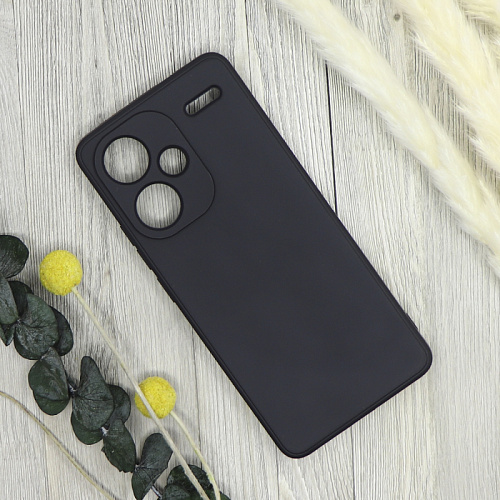 Чехол силиконовый для Xiaomi Redmi Note 13 Pro+, good quality, с защитой камеры, X-CASE, черный