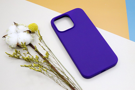 Чехол-накладка для iPhone 14 Pro Max, Silicon Case, без лого, индиго