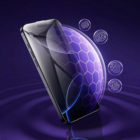 Защитное стекло для iPhone 16 Pro Max, A777, HOCO, HD, рамка черная