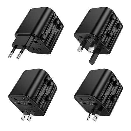 Переходник на розетку (все виды), AC29, HOCO, выход: 1000W, цвет черный