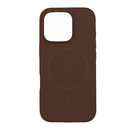 Чехол-накладка для iPhone 16 Pro, Silicon Case, магнитный (MagSafe), без лого, X-CASE, коричневый