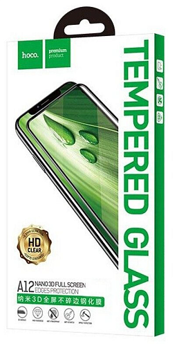Защитное стекло на iPhone 13 mini (5.4) A12 Plus, HOCO, Nano 3D full screen edges protection tempered glass, черное
