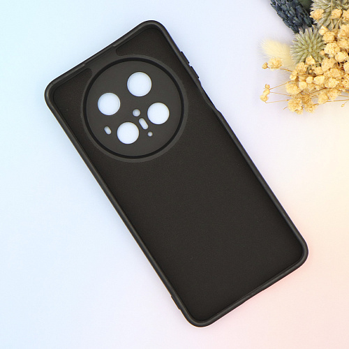 Чехол силиконовый для Huawei Mate 70 Pro, с микрофиброй внутри, с защитой камеры, X-CASE, черный