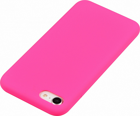 Чехол-накладка для iPhone 7/8/SE (2020), Silicon Case, ярко-розовый