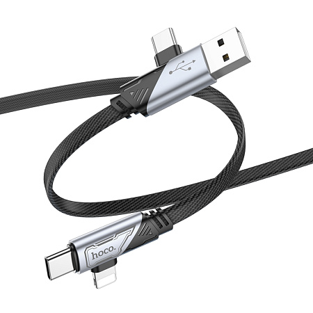 USB   4  1, USB/Type-C to Lightning/Type-C, U119, HOCO, 