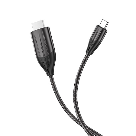 HDMI кабель на Type-C, UA16, HOCO, 2м, metal gray