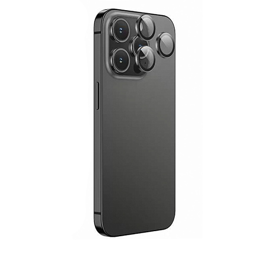 Защитное стекло для iPhone 15 Pro/15 Pro Max, V13, HOCO, на заднюю камеру, серый
