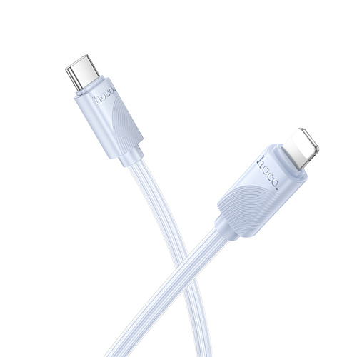 Кабель Lightning to Type-C (PD), HOCO, X114, 1 метр, цвет синий