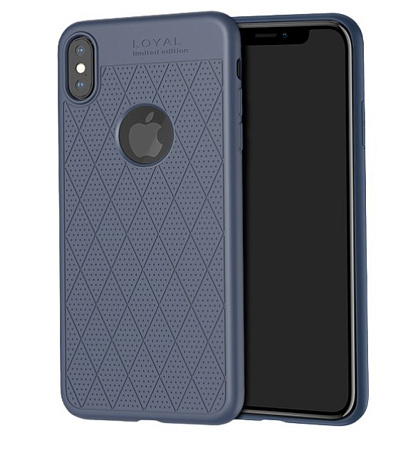 Чехол силиконовый для iPhone XS Max, Admire series protective case, HOCO, синий