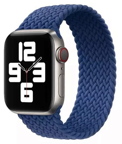 Ремешок на руку для Apple Watch 38/40/41 мм, нейлоновый эластичный №6, синий