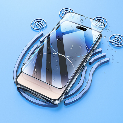Защитное стекло для iPhone 14 Pro, A12 Plus, HOCO, Nano 3D full screen glass, черное