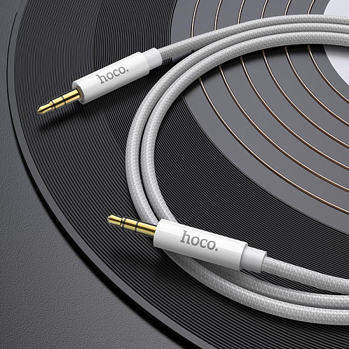 AUX Audio кабель 3,5 мм, UPA19, HOCO, белый