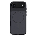 Чехол-накладка для iPhone 17 Air, Silicon Case, магнитный (MagSafe), с дизайном, без лого, X-CASE, черный