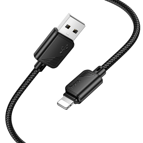 USB дата кабель Lightning, HOCO, X113, 1м, черный
