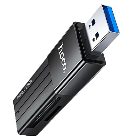 Картридер 2 в 1, USB 3.0, HB20, HOCO, поддержка TF/SD карт