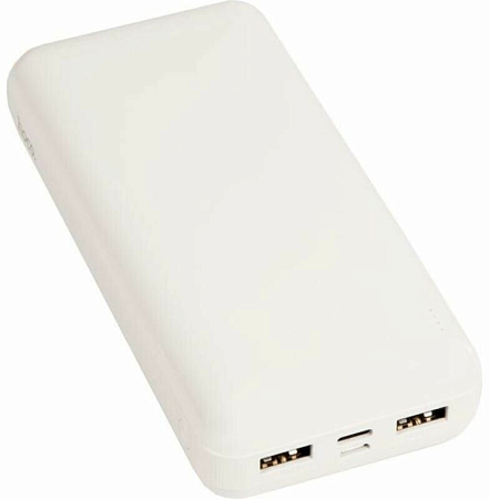 Универсальный Доп. Аккумулятор 20000mAh, J72A, HOCO, 2 USB (5V/2.0A), белый