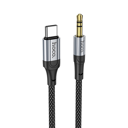 AUX Audio кабель 3,5 мм на Type-C, UPA26, HOCO, черный