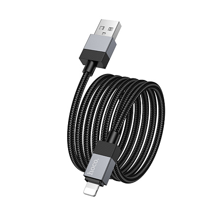 USB дата кабель Lightning, HOCO, X110, 1м, черный