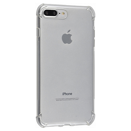 Чехол силиконовый для iPhone 7 Plus/8 Plus, усиленные края, с защитой камеры, микс, X-CASE, прозрачный