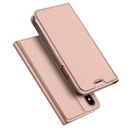 Чехол-книжка для iPhone X/XS, DU DU, боковой, розовый