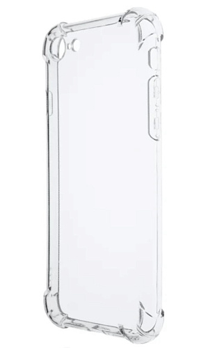 Чехол силиконовый для iPhone 7/8/SE 2020, усиленные края, микс, X-CASE, прозрачный