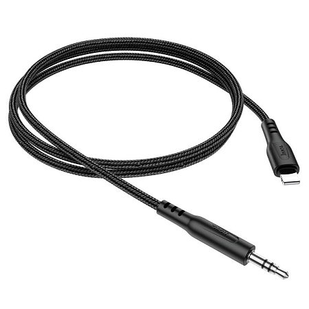 AUX Audio кабель 3,5 мм на Lightning, UPA18, HOCO, черный