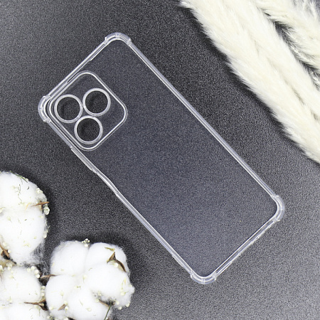 Чехол силиконовый для Realme C51/C53/Note 50 (4G)/Narzo N53, усиленные края, с защитой камеры, X-CASE, прозрачный