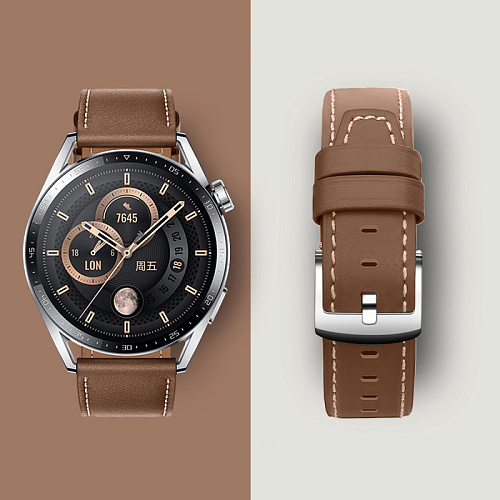 Ремешок на руку универсальный для умных часов 20мм, HOCO, WH10, кожаный, коричневый