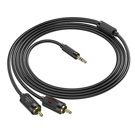 Кабель с Jack 3.5 на RCA, UPA28, HOCO, колокольчики, черный