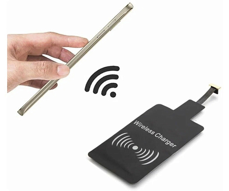 Приемник для беспроводной зарядки Micro USB, черный