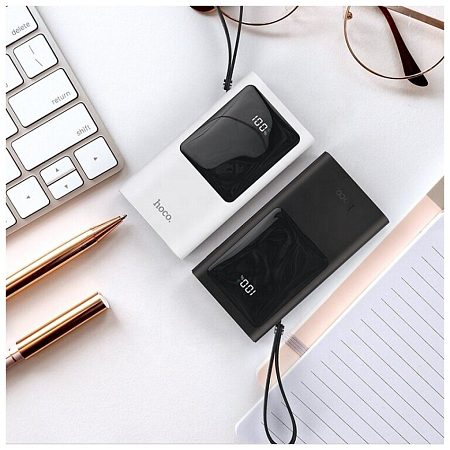 Универсальный Доп. Аккумулятор 10000mAh, Q4, HOCO, 2 PD 20W+1 USB 3.0, mini, черный