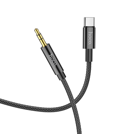 AUX Audio кабель 3,5 мм на Type-C, UPA19, HOCO, черный