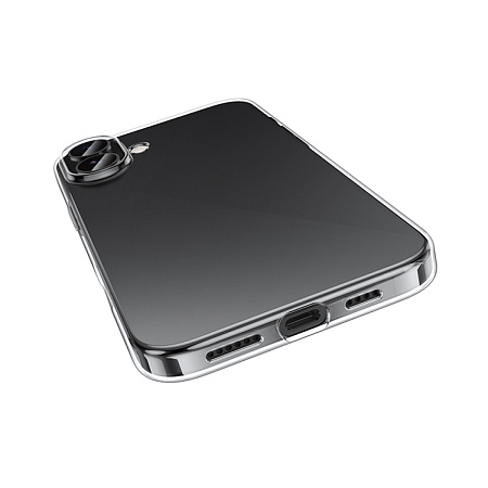 Чехол силиконовый для iPhone 16 Plus, Light series TPU, HOCO, черный
